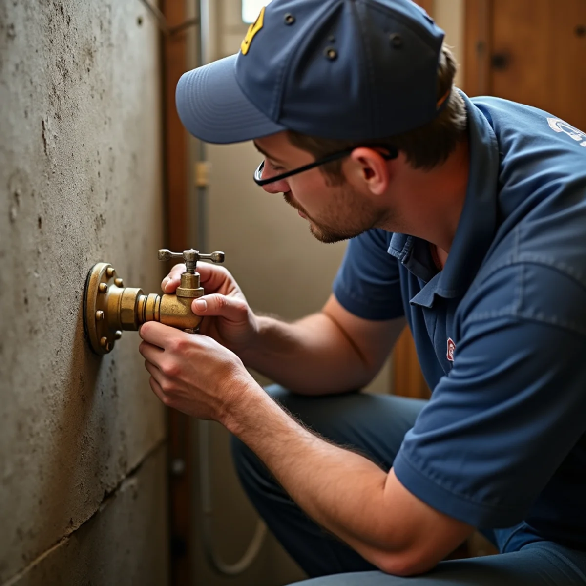 Inspecting and exercising main water shutoff valve
