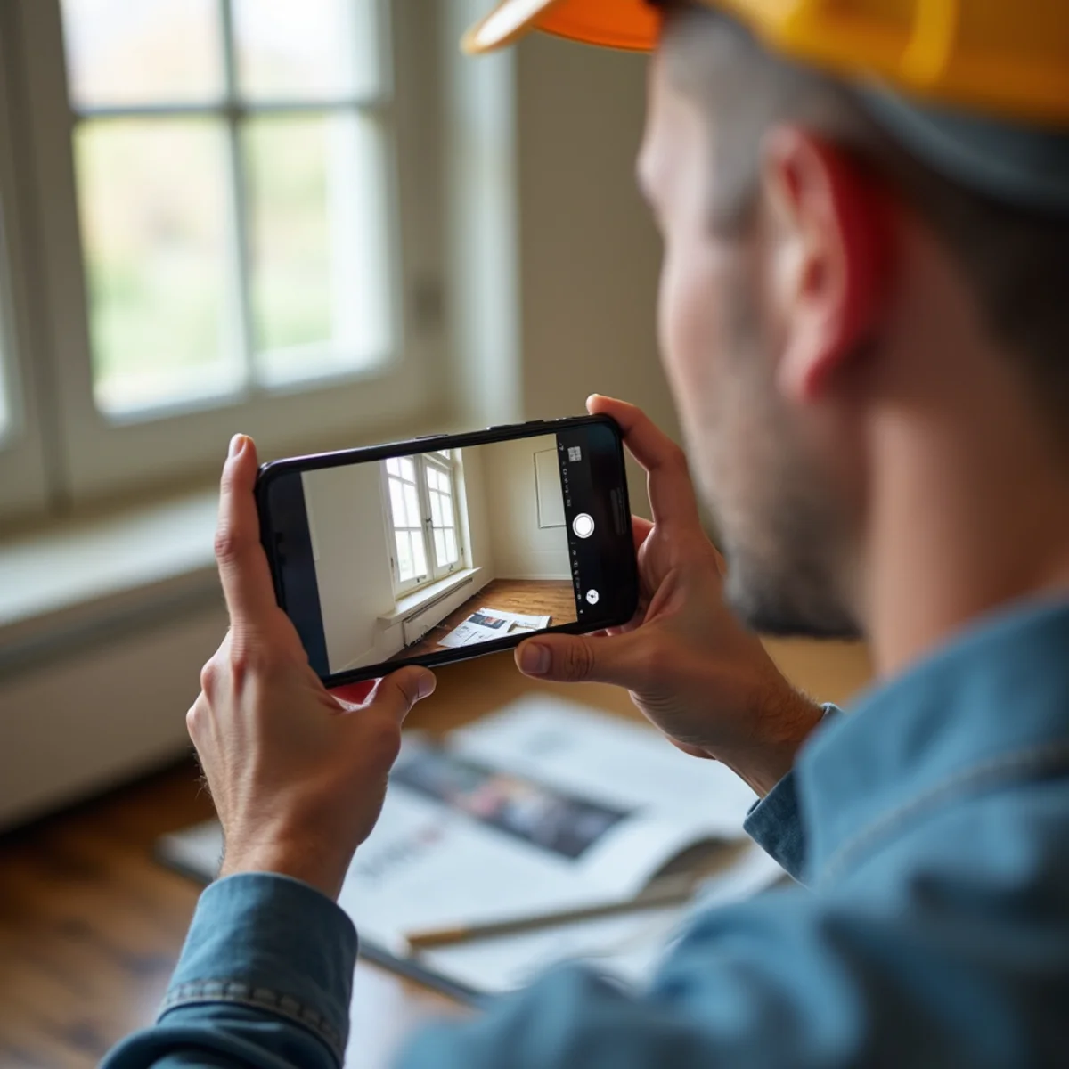 Photographing burst pipe water damage for insurance documentation