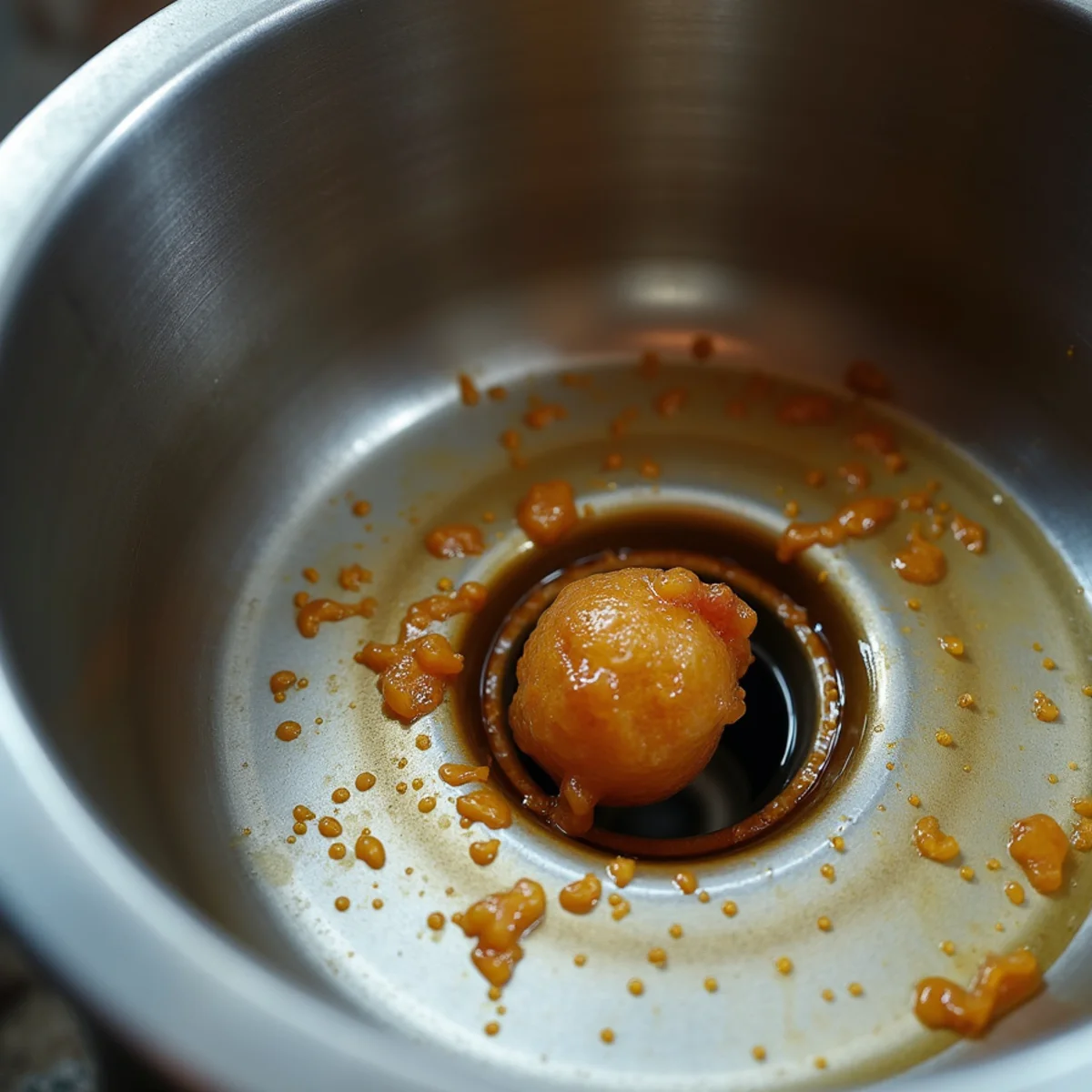Congealed kitchen cooking grease choking residential sink trap