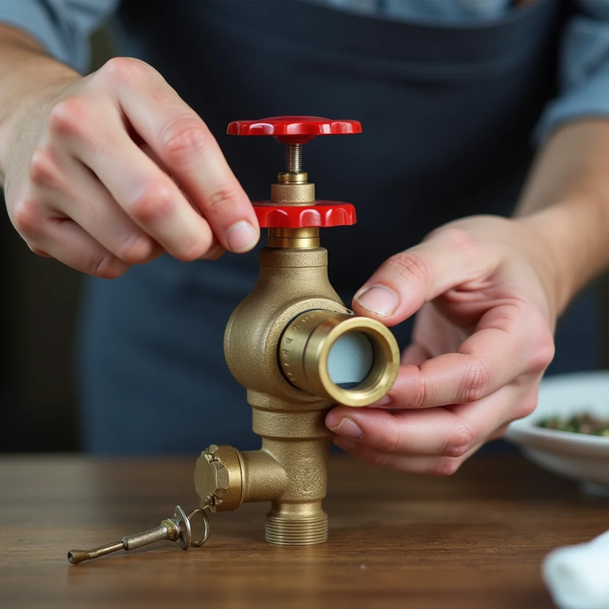 Shutting off main water meter valve at coastal vacation home