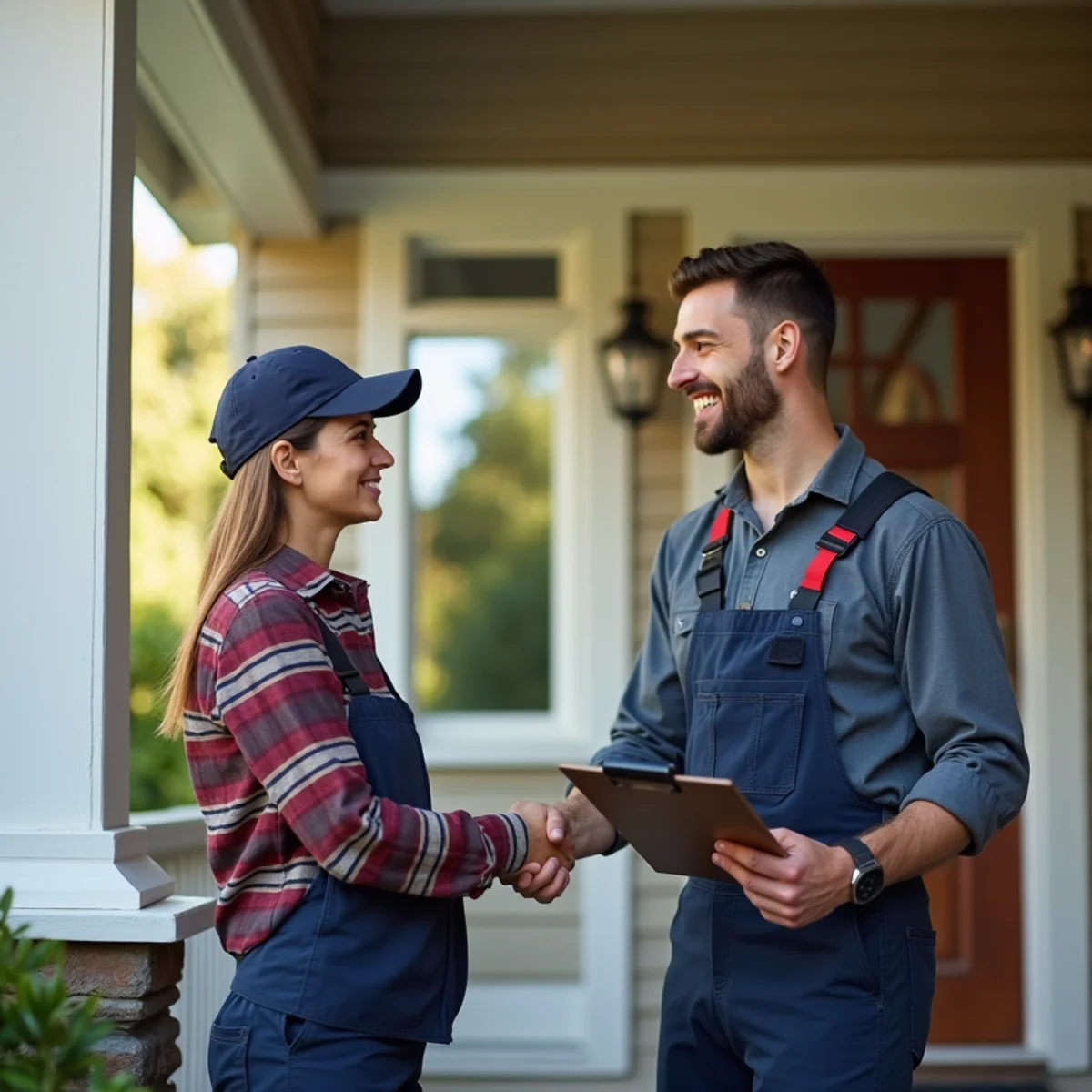 Portland homeowner smiling after verified master plumbing repair service by United Plumbing PDX