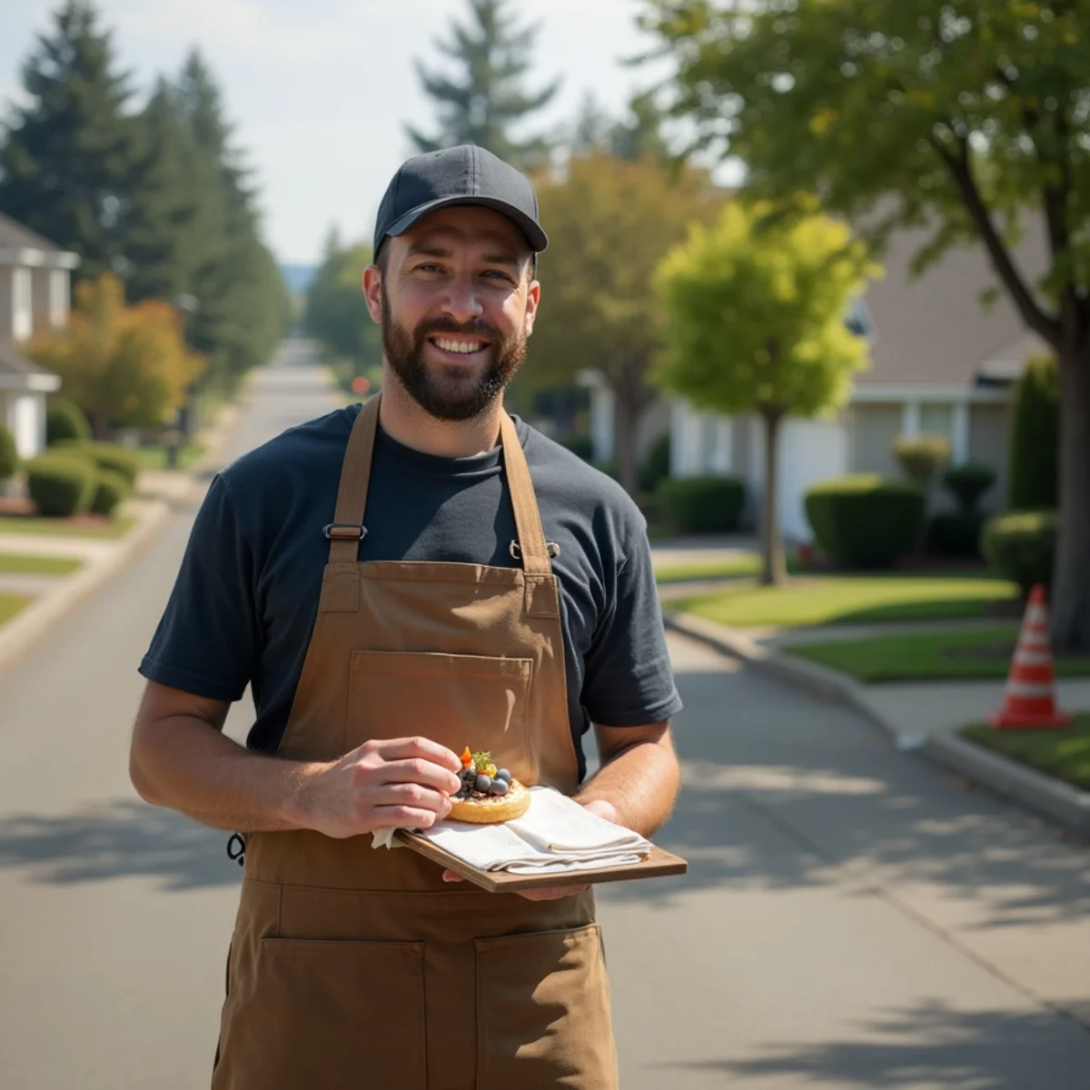 Residential neighborhood homes and plumbing service setting in Aloha, Oregon