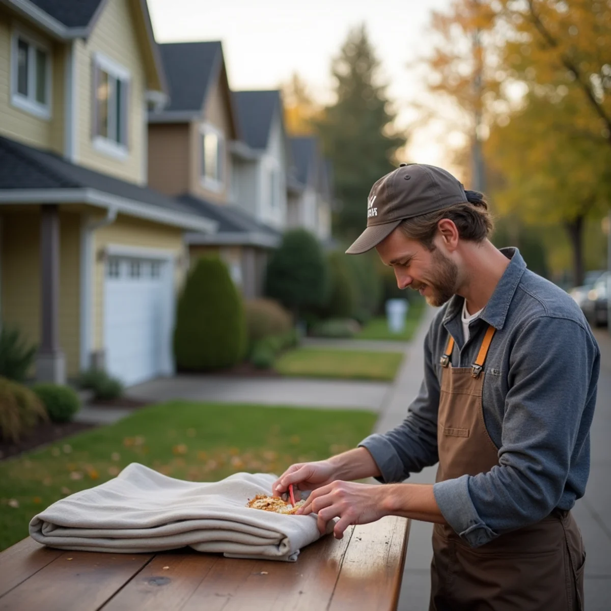 Residential neighborhood homes and plumbing service setting in Canby, Oregon