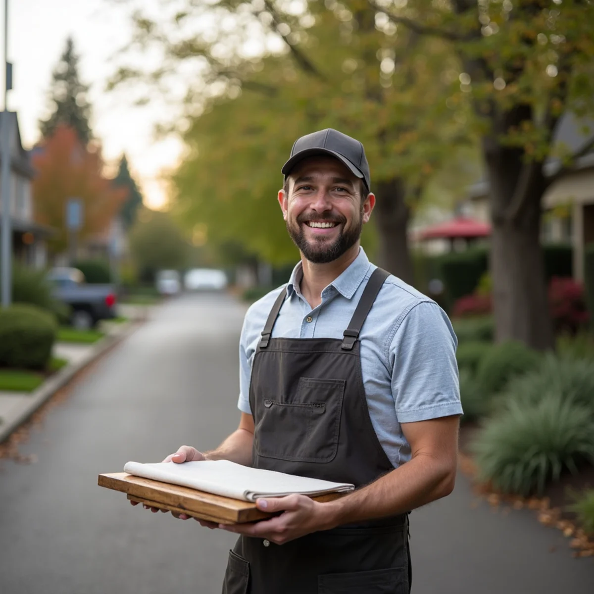 Residential neighborhood homes and plumbing service setting in Clackamas, Oregon