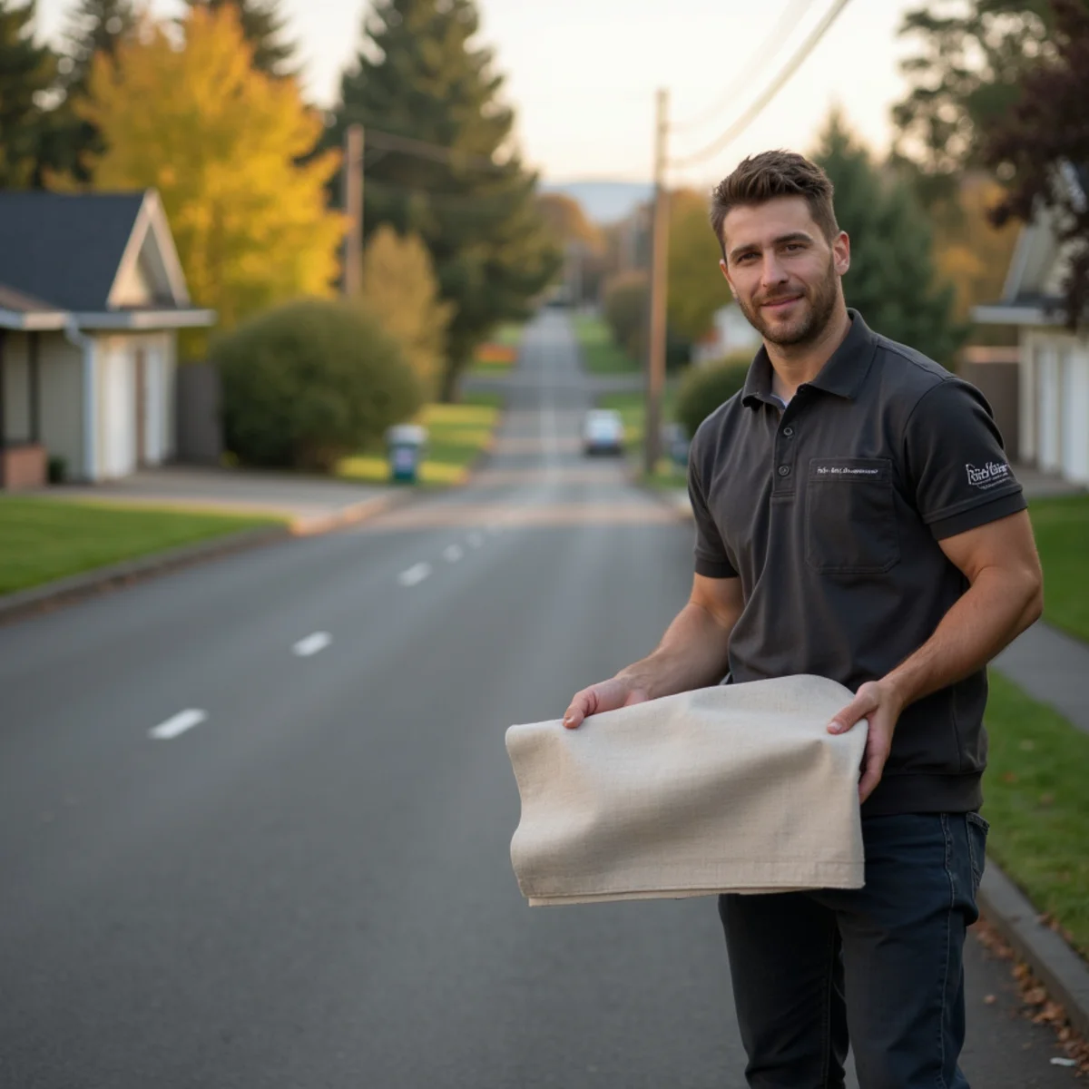Residential neighborhood homes and plumbing service setting in Newberg, Oregon