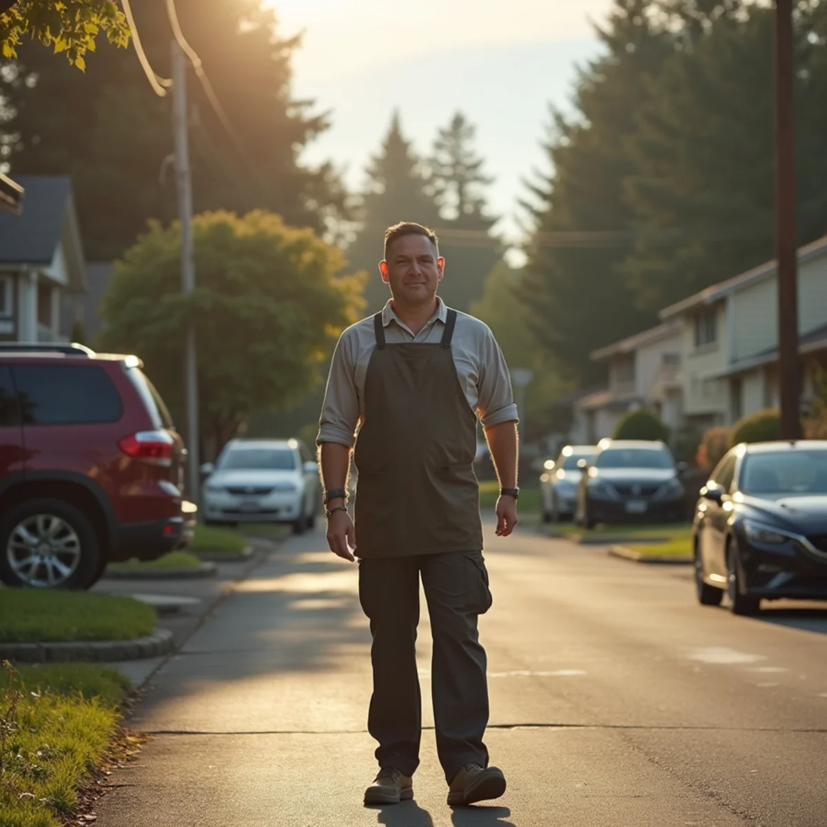 Residential neighborhood homes and plumbing service setting in Oak Grove, Oregon