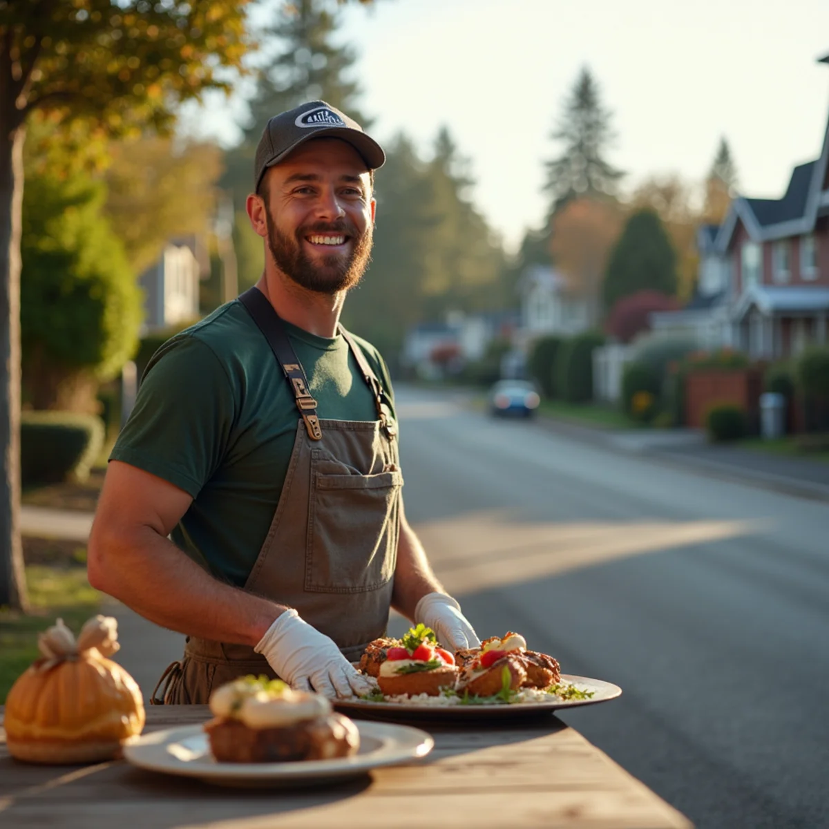 Residential neighborhood homes and plumbing service setting in Scappoose, Oregon