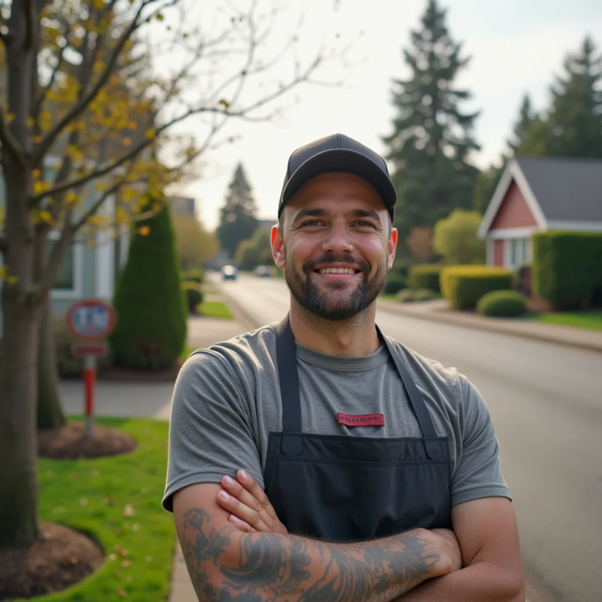 Residential neighborhood homes and plumbing service setting in Springfield, Oregon