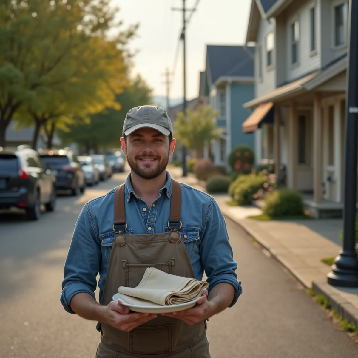 Residential neighborhood homes and plumbing service setting in St. Helens, Oregon