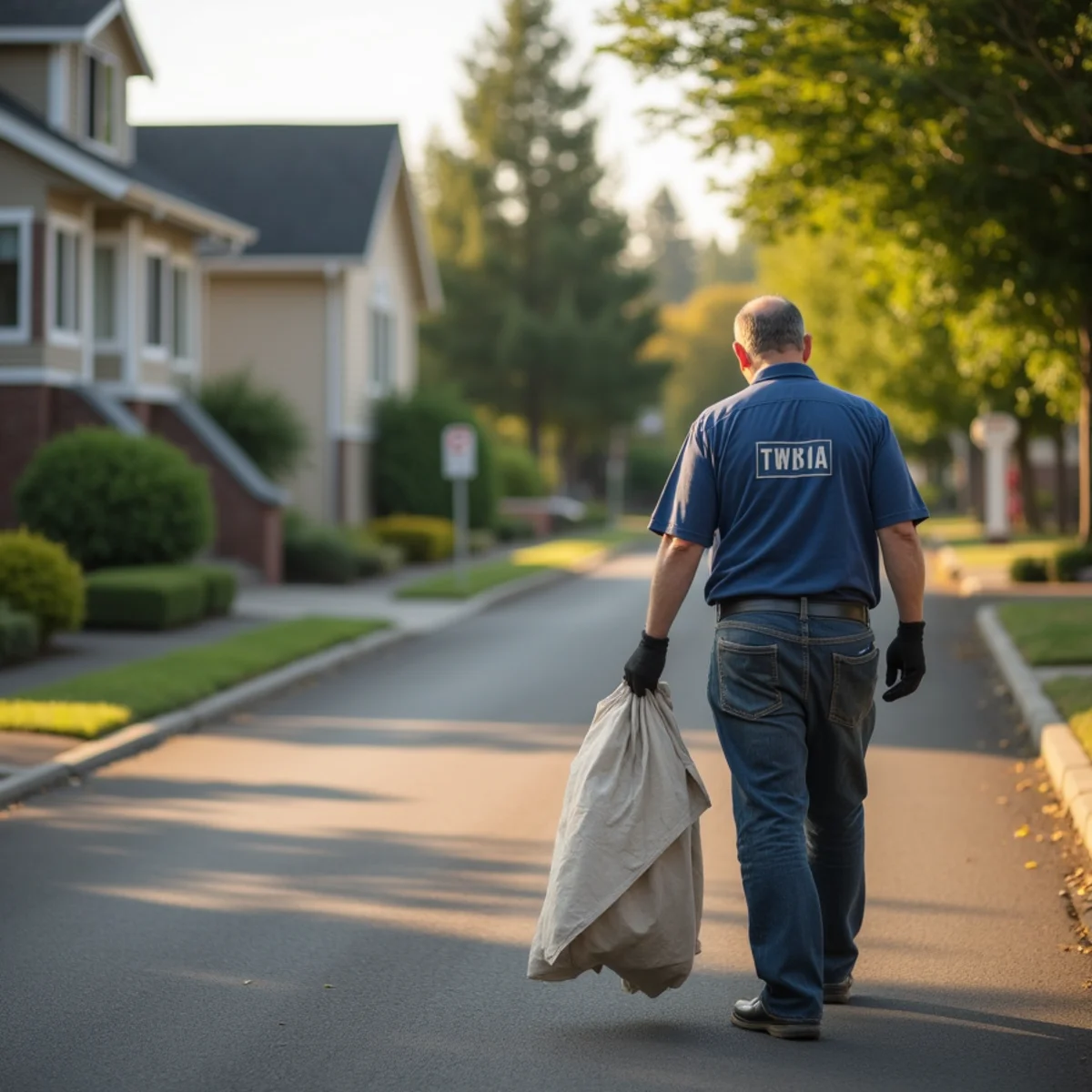 Residential neighborhood homes and plumbing service setting in Stayton, Oregon