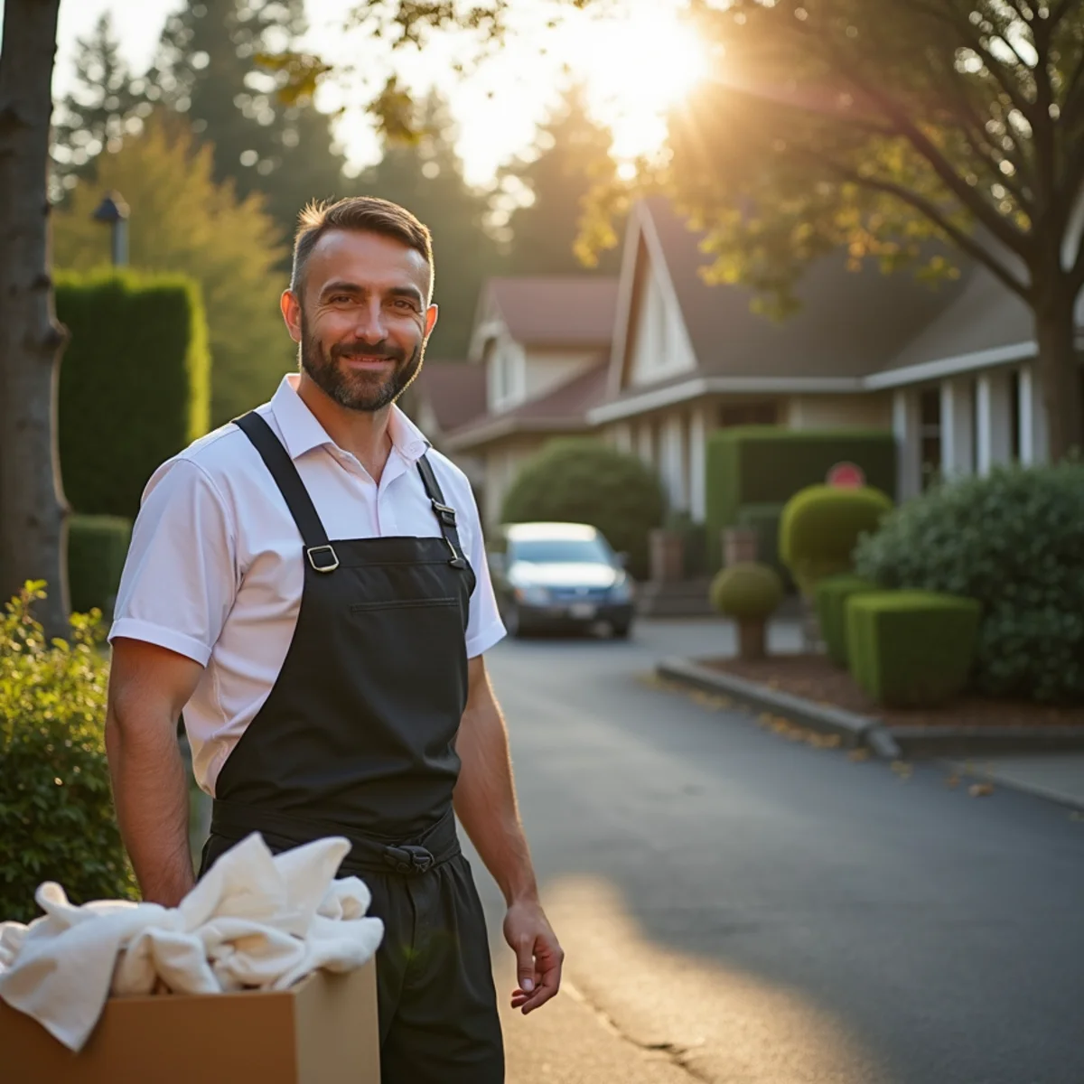 Residential neighborhood homes and plumbing service setting in Tigard, Oregon