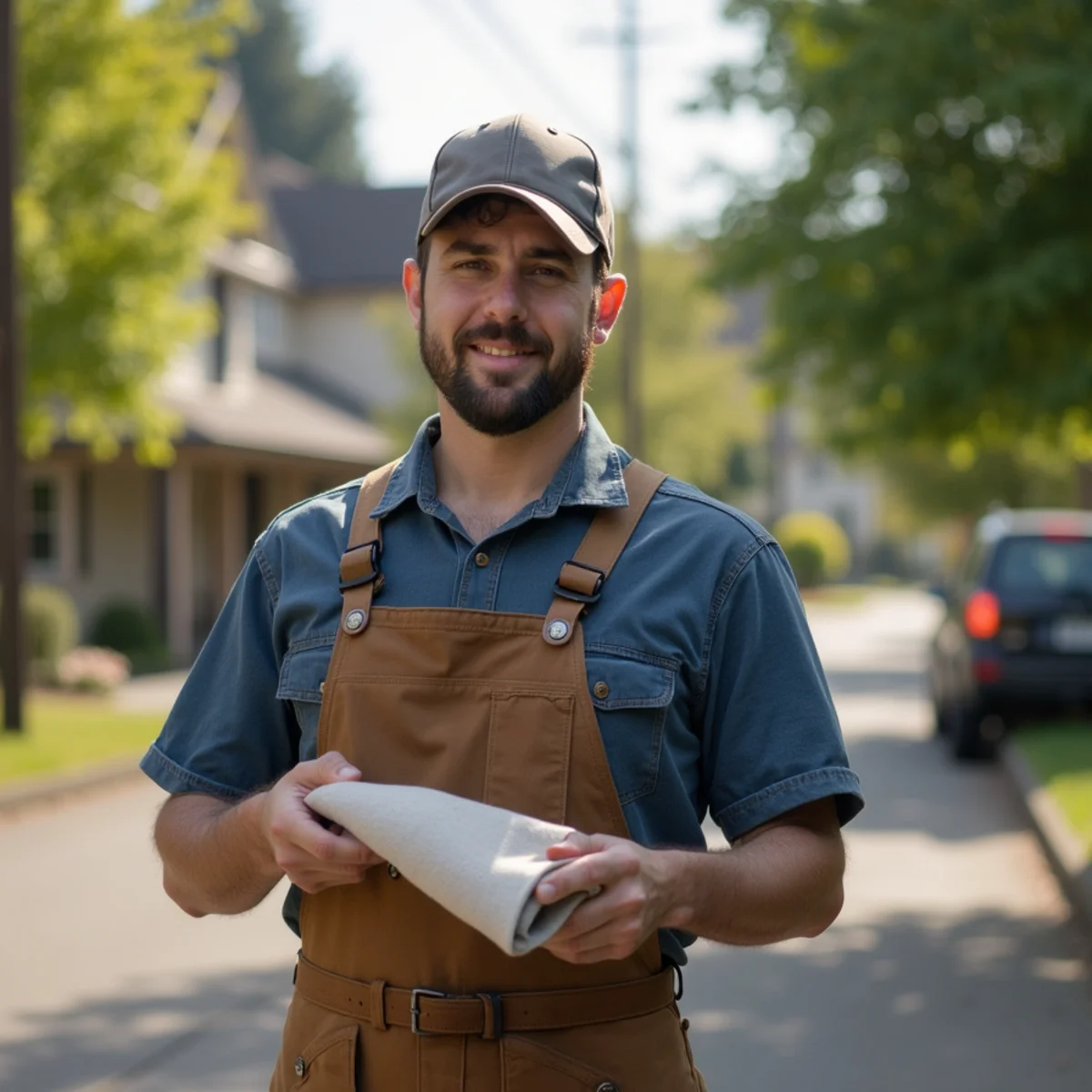 Residential neighborhood homes and plumbing service setting in Wilsonville, Oregon