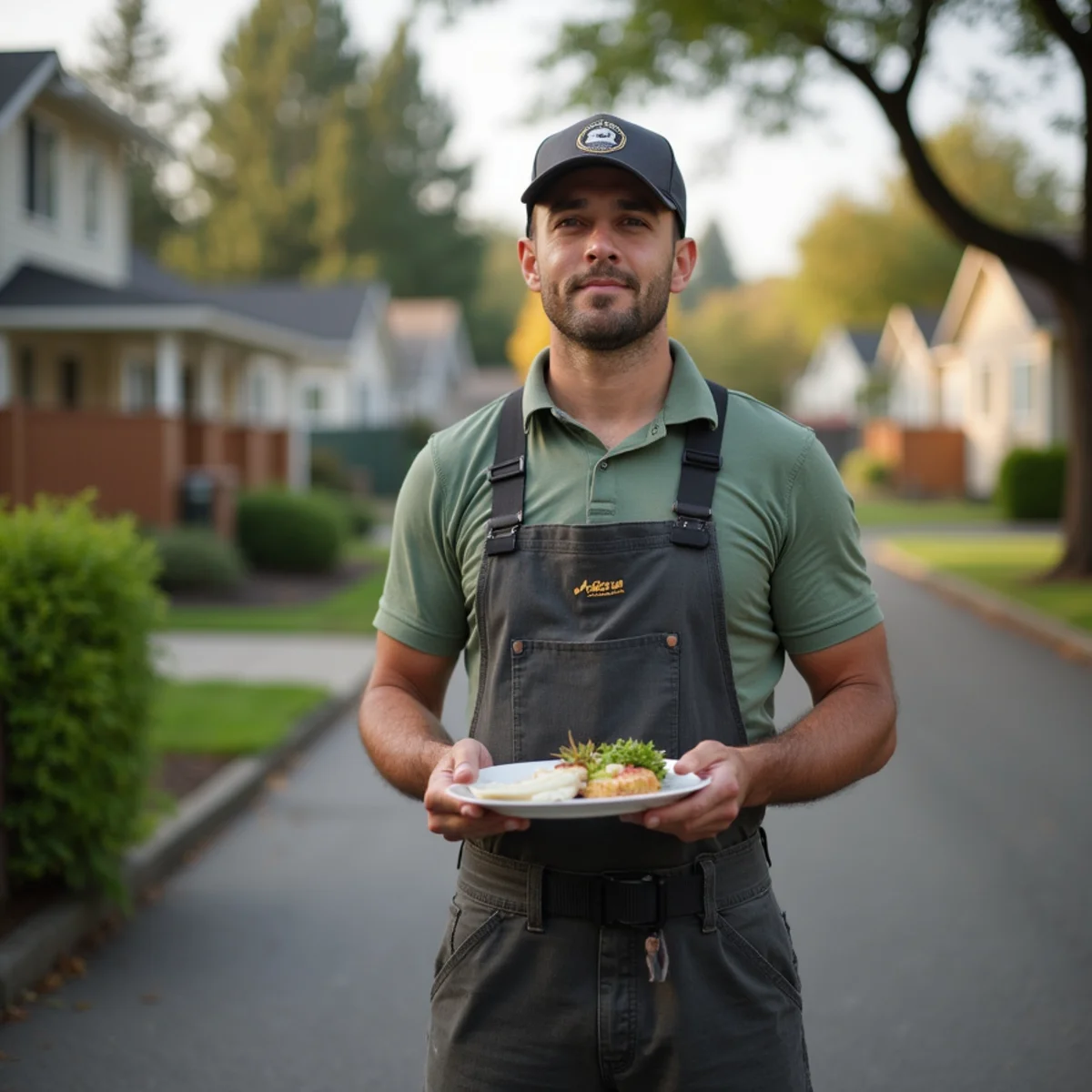 Residential neighborhood homes and plumbing service setting in Wood Village, Oregon